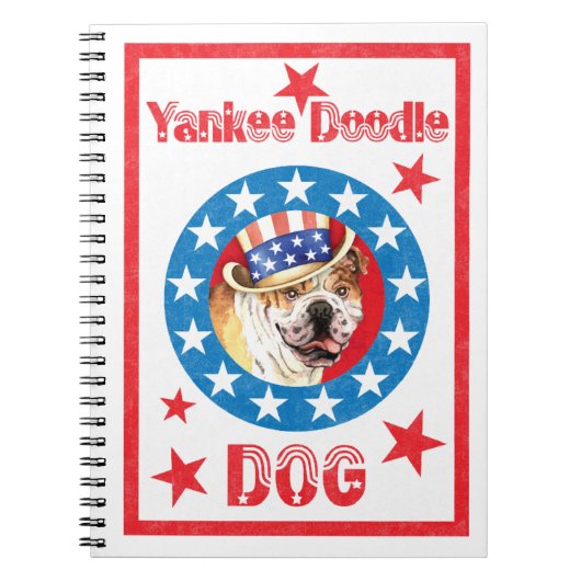 Patriotic Bulldog Notitieboek (Voorkant)
