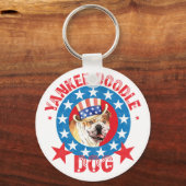 Patriotic Bulldog Sleutelhanger (Voorkant)