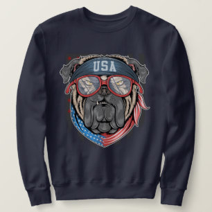 Patriotic Bulldog Trui