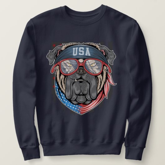Patriotic Bulldog Trui (Design voorkant)