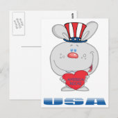 Patriotic Bunny Briefkaart (Voorkant / Achterkant)