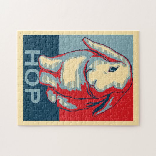 Patriotic Bunny Puzzle Legpuzzel (Horizontaal)