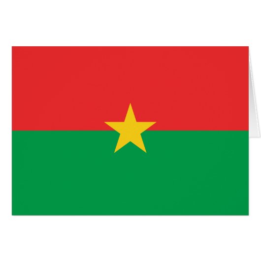 Patriotic Burkina Faso Flag (Voorkant Horizontaal)