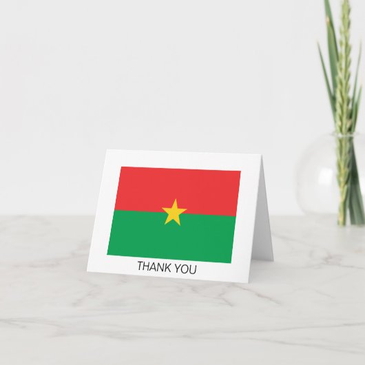 Patriotic Burkina Faso Flag Bedankkaart (Voorkant)