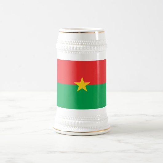 Patriotic Burkina Faso Flag Bierpul (Center)