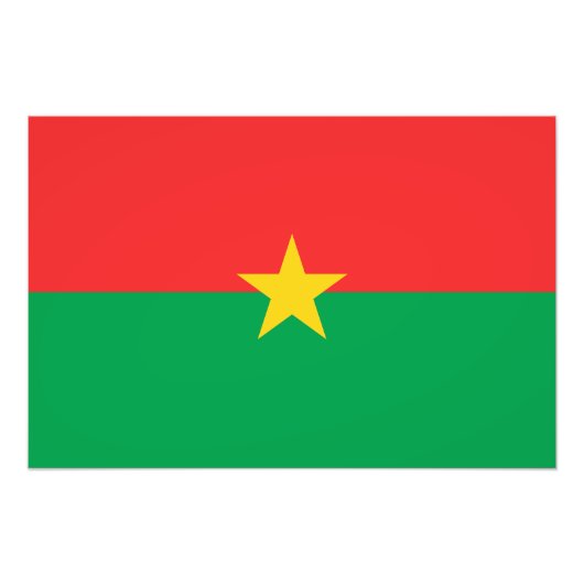 Patriotic Burkina Faso Flag Foto Afdruk (Voorkant)