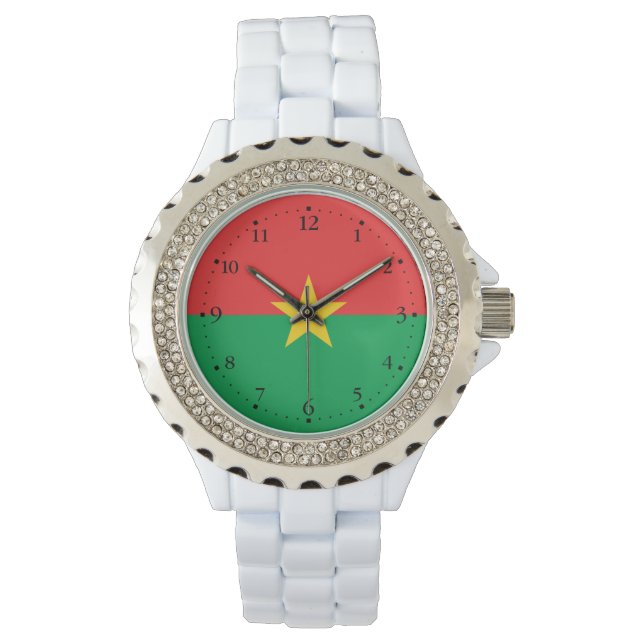 Patriotic Burkina Faso Flag Horloge (Voorkant)