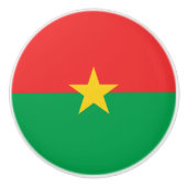 Patriotic Burkina Faso Flag Keramische Knop (Voorkant)