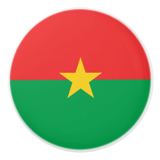 Patriotic Burkina Faso Flag Keramische Knop (Voorkant)