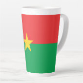 Patriotic Burkina Faso Flag Latte Mok (Rechterhoek)