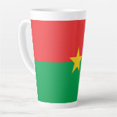Patriotic Burkina Faso Flag Latte Mok (Linkerhoek)