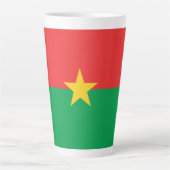 Patriotic Burkina Faso Flag Latte Mok (Voorkant)