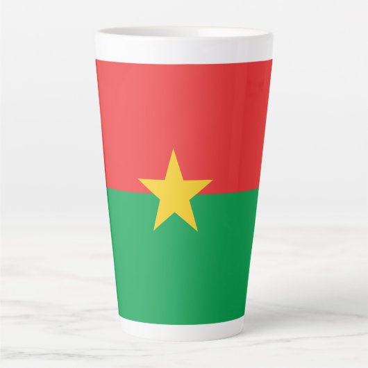 Patriotic Burkina Faso Flag Latte Mok (Voorkant)