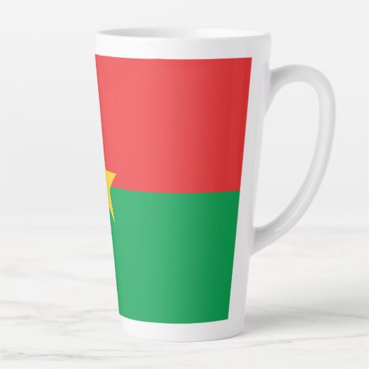 Patriotic Burkina Faso Flag Latte Mok (Rechts)