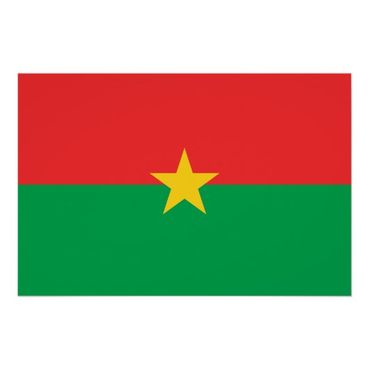 Patriotic Burkina Faso Flag Perfect Poster (Voorkant)