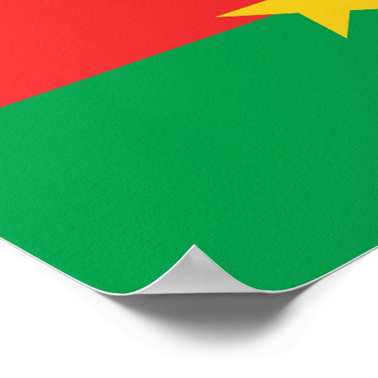 Patriotic Burkina Faso Flag Poster (Hoek)