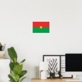 Patriotic Burkina Faso Flag Poster (Thuiskantoor)