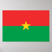 Patriotic Burkina Faso Flag Poster (Voorkant)