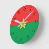 Patriotic Burkina Faso Flag Ronde Klok (Hoek)