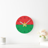 Patriotic Burkina Faso Flag Ronde Klok (Huis)