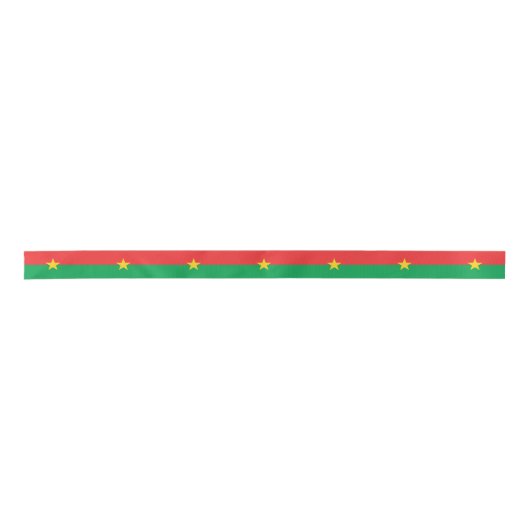 Patriotic Burkina Faso Flag Satijnen Lint (Voorkant)