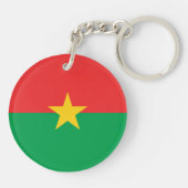 Patriotic Burkina Faso Flag Sleutelhanger (Achterkant)