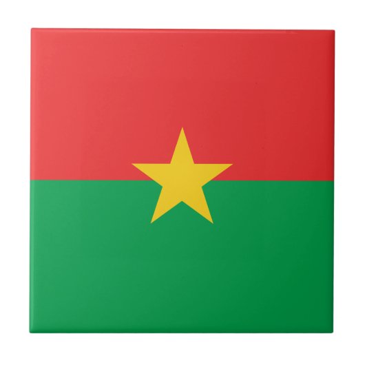 Patriotic Burkina Faso Flag Tegeltje (Voorkant)