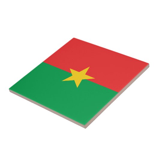 Patriotic Burkina Faso Flag Tegeltje (Zijkant)