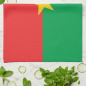 Patriotic Burkina Faso Flag Theedoek (Gevouwen)