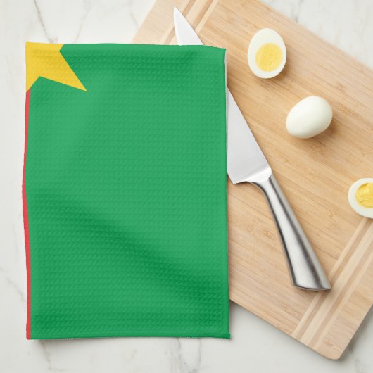 Patriotic Burkina Faso Flag Theedoek (Quarter Fold)