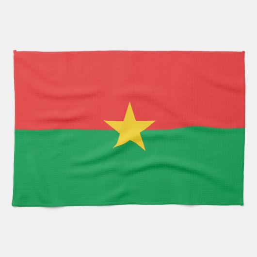 Patriotic Burkina Faso Flag Theedoek (Horizontaal)