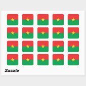 Patriotic Burkina Faso Flag Vierkante Sticker (Vel)