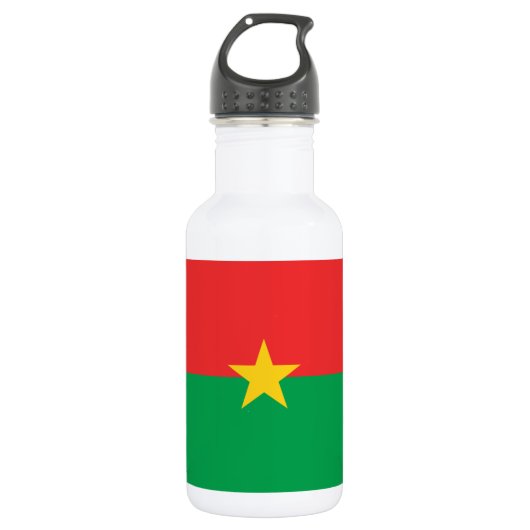 Patriotic Burkina Faso Flag Waterfles (Voorkant)