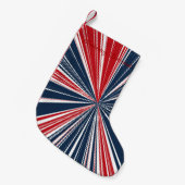 Patriotic Burst Abstract Kleine Kerstsok (Voorkant (Hangend))