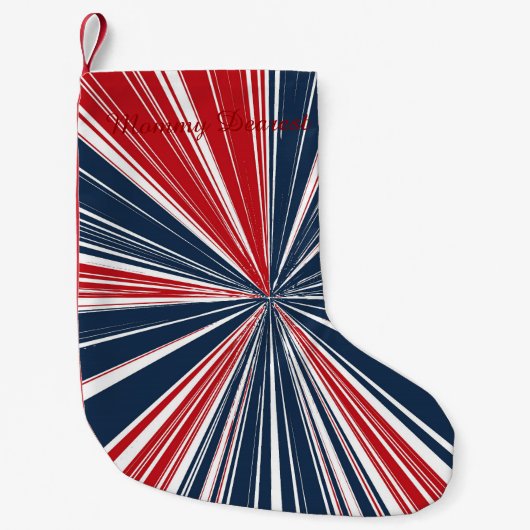 Patriotic Burst Abstract Kleine Kerstsok (Voorkant)