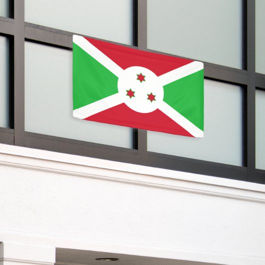Patriotic Burundi Flag Banner (Buitenkant Gebouw)