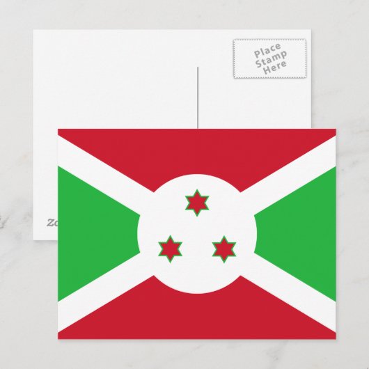 Patriotic Burundi Flag Briefkaart (Voorkant / Achterkant)