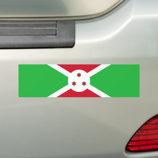 Patriotic Burundi Flag Bumpersticker (Op auto)
