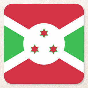 Patriotic Burundi Flag Kartonnen Onderzetters