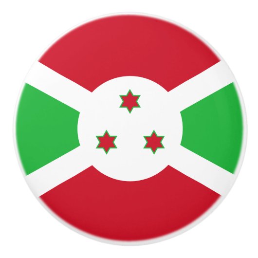 Patriotic Burundi Flag Keramische Knop (Voorkant)