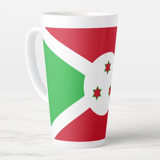 Patriotic Burundi Flag Latte Mok (Linkerhoek)