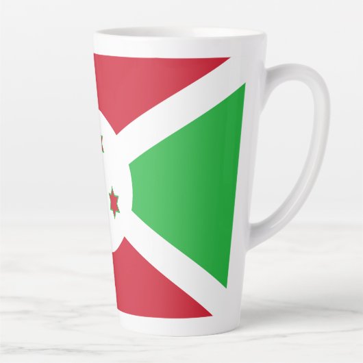 Patriotic Burundi Flag Latte Mok (Rechts)