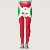 Patriotic Burundi Flag Leggings (Voorkant)