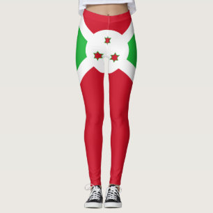 Patriotic Burundi Flag Leggings