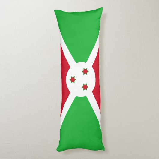 Patriotic Burundi Flag Lichaamskussen (Achterkant (Verticaal))