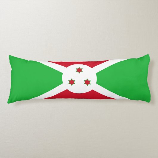 Patriotic Burundi Flag Lichaamskussen (Voorkant)