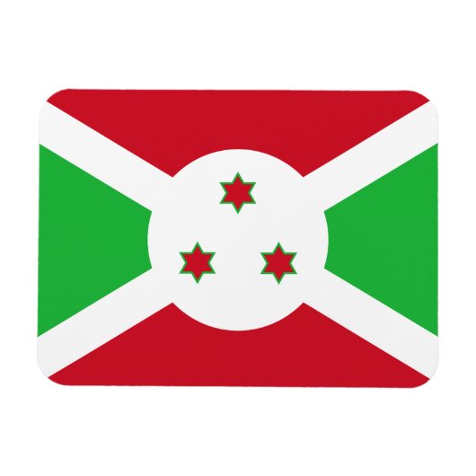 Patriotic Burundi Flag Magneet (Horizontaal)