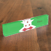 Patriotic Burundi Flag Naambordje (Zijkant)