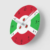 Patriotic Burundi Flag Ronde Klok (Hoek)
