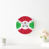 Patriotic Burundi Flag Ronde Klok (Huis)